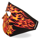 Hot Leathers Blazing Eagle Neoprene Face Mask Flaming Wings