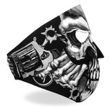 Hot Leathers Assassin Face Mask Neoprene Skull & Pistols Head Wear