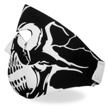Hot Leathers Puff Ink Skull Neoprene Face Mask B/W 3D Ink