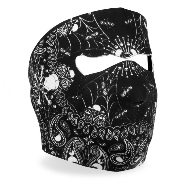 Hot Leathers Paisley Skull Neoprene Face Mask w/ Crossbones Hot Leathers Paisley Skull Neoprene Face Mask w/ Crossbones