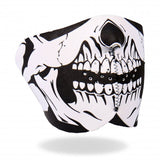 Hot Leathers Neoprene Skull 1/2 Mask - Black and White Face Mask facemask