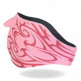 Hot Leathers Ladies Pink Tribal Neoprene 1/2 Face Mask