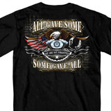 Hot Leathers All Gave Some POW Eagle T-Shirt Military Biker