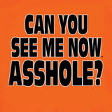Hot Leathers Can You See Me Now A**HOLE T-Shirt Safety Orange Hi-Vis