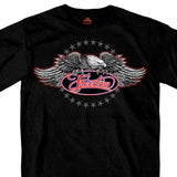 Hot Leathers Freedom Eagle Short Sleeve T-Shirt Double Sided Biker Shirt