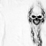 Hot Leathers Ghost Skull White Long Sleeve Shirt Bob's Favorite Logo