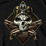 Hot Leathers 2nd Amendment Camo Skull T-Shirt Crossed Shotguns Custom slash2gash S2G Backprint