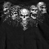 Hot Leathers Five Skull Men's Biker T-Shirt Custom slash2gash S2G Backprint