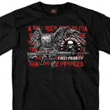 Hot Leathers Militia Eagle 2nd Amendment Support Crew Men's T-Shirt Rifle Custom slash2gash S2G