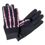 Hot Leathers Pink Skeleton Ladies Mechanics Gloves