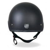 Hot Leathers D.O.T. Flat Black Matte Finish Motorcycle Helmet