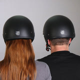 Hot Leathers D.O.T. Flat Black Matte Finish Motorcycle Helmet