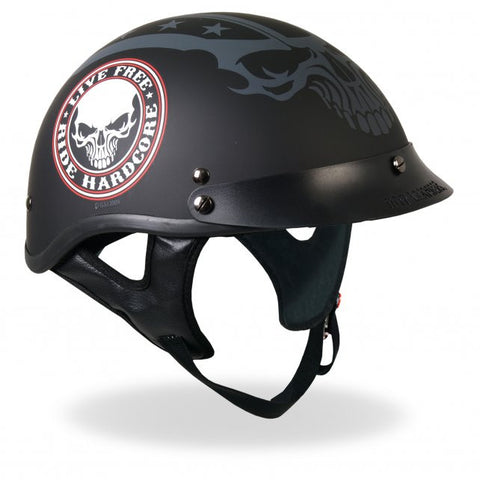 amazon dot motorcycle helmet Hot Leathers D.O.T. Stencil Skull Matte Black Finish Motorcycle Helmet – Slash2Gash