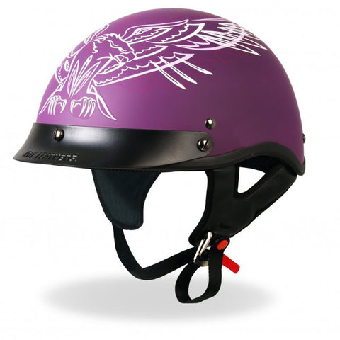 Hot Leathers D.O.T. Ladies Pinstripe Upwing Matte Purple Motorcycle He – Slash2Gash