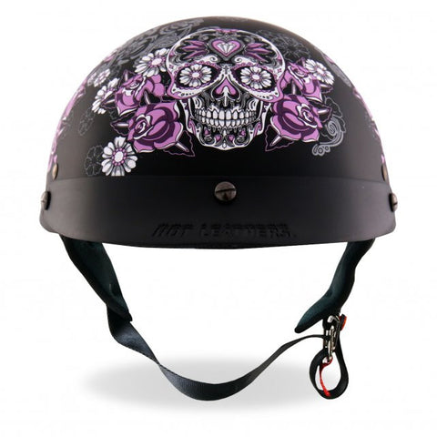 dot matte skull motorcycle helmet Hot Leathers D.O.T. Sugar Skull Matte Black Finish Motorcycle Helmet – Slash2Gash