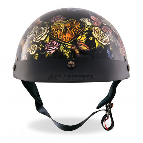 Hot Leathers D.O.T. Key Lock Heart Gloss Black Finish Motorcycle Helme – Slash2Gash
