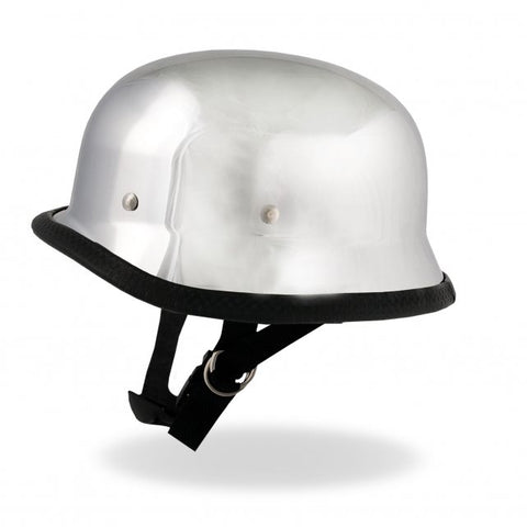 Hot Leathers German Style Chrome Low Profile Novelty Helmet