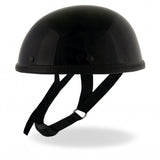 Hot Leathers Turtle Style Gloss Black Low Profile Novelty Helmet Shiny