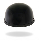Hot Leathers Turtle Style Gloss Black Low Profile Novelty Helmet Shiny