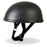Hot Leathers Turtle Style Matte Black Low Profile Novelty Helmet Dull