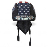 Hot Leathers American Ride Eagle Headwrap Premium Flag Du-Rag