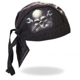 Hot Leathers Skull & Wrench Bones Headwrap Premium Biker Du-Rag