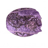 Hot Leathers Purple Stained Heart Headwrap Flower Premium Du-Rag
