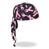 Hot Leathers Pink Ribbon Premium Headwrap Breast Cancer Biker Du-Rag