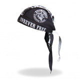 Hot Leathers Spade Skull Headwrap Ride Forever Premium Biker Du-Rag