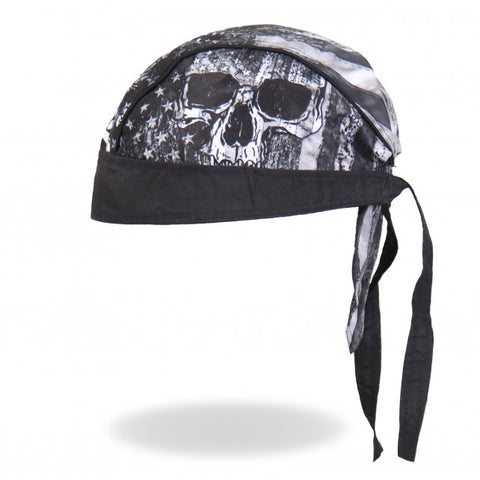 Leather Motorcycle Head Wrap - Unisex Skull Cap For Bikers