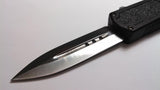 Titan OTF Dual Action Black Automatic Knife Plain Edge Dagger