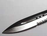 Titan OTF Dual Action White Automatic Knife Plain Edge Dagger