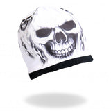 Hot Leathers Ghost Skull Sublimated Beanie w/ Flames 3D Art