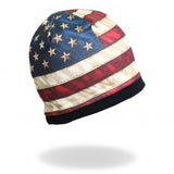 Hot Leathers Sublimated Distressed American Flag Beanie 3D Art