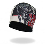 Hot Leathers Sublimated Rough Cut Ride or Die Reaper Beanie 3D Art