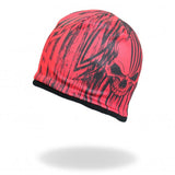 Hot Leathers Sublimated Over The Top Tribal Skull Beanie 3D Art
