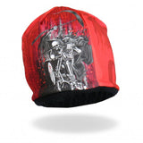 Hot Leathers Sublimated Death Rider w/ Motorcycle & Reaper Beanie 3D Art