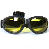 Hot Leathers Eliminator Style Motorcycle Riding Goggles with Yellow Lenses S2G slash2gash