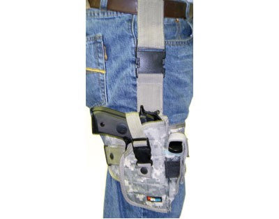 Right Handed Deluxe Tactical Drop Leg Holster w/ Removable Hip - Digital
