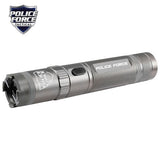 Police Force 9.2MV Tactical Stun Gun Flashlight w/ 5 LED Modes - Gun Metal Grey PF9200GM