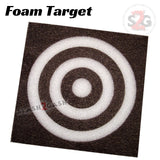 Blowgun Foam Target Square Bullseye Rings - Black and White 12" x 12" Polyethylene