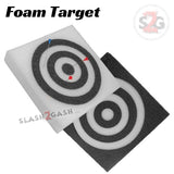 Blowgun Foam Target Square Bullseye Rings - Black or White 12" x 12" Polyethylene
