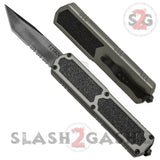 Titan OTF Dual Action Grey Tactical Automatic Knife Tanto Serrated